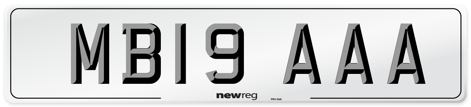 MB19 AAA Number Plate from New Reg